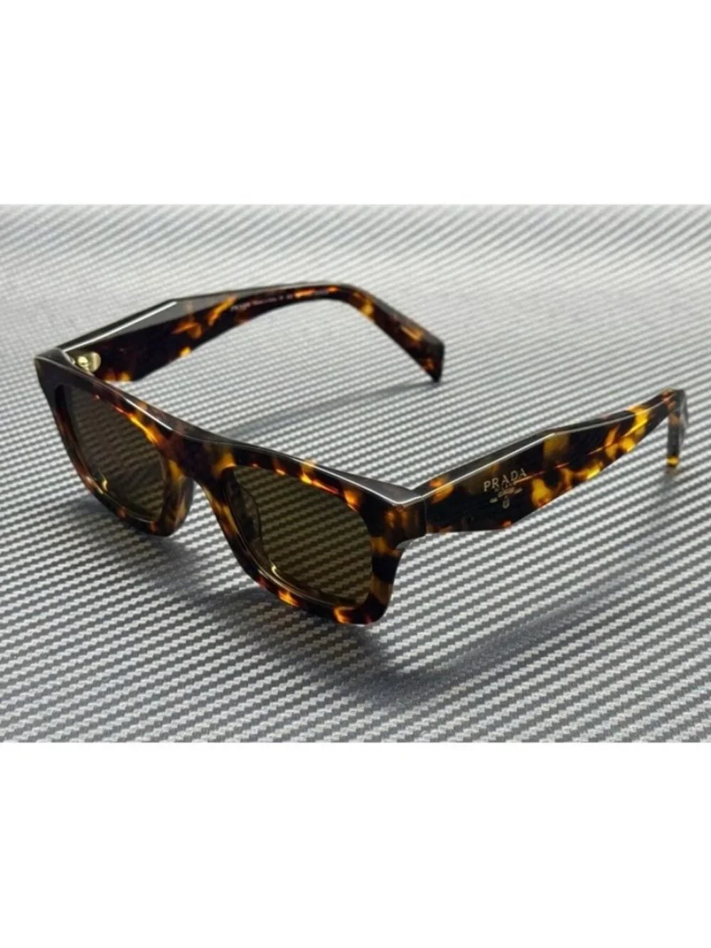 New PRADA Women Honey Tortoise Sunglasses 50-21-145